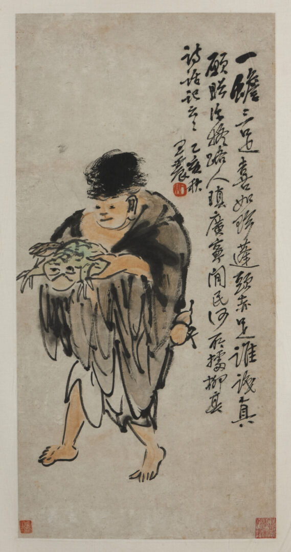 Wang Zhen (Shanghai, 1867–1938) Liu Haichan e il rospo a tre zampe